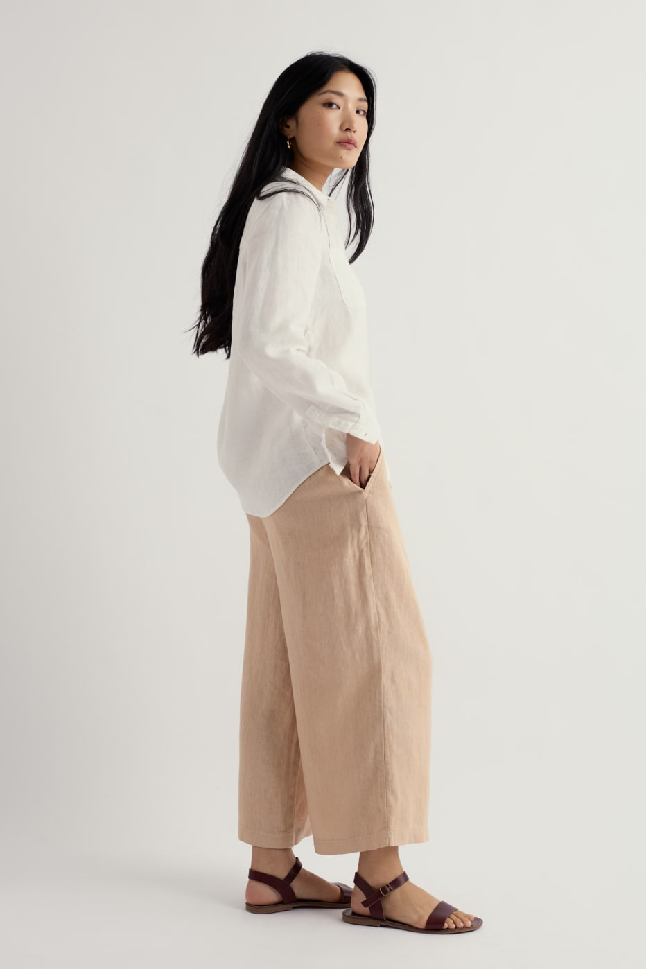Merrivale Linen Culottes Whelk