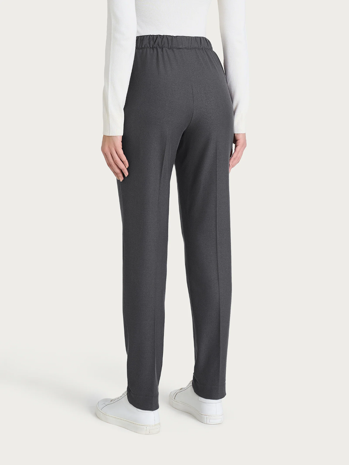 Slim Chino Pants with Pockets in Flannel Twill