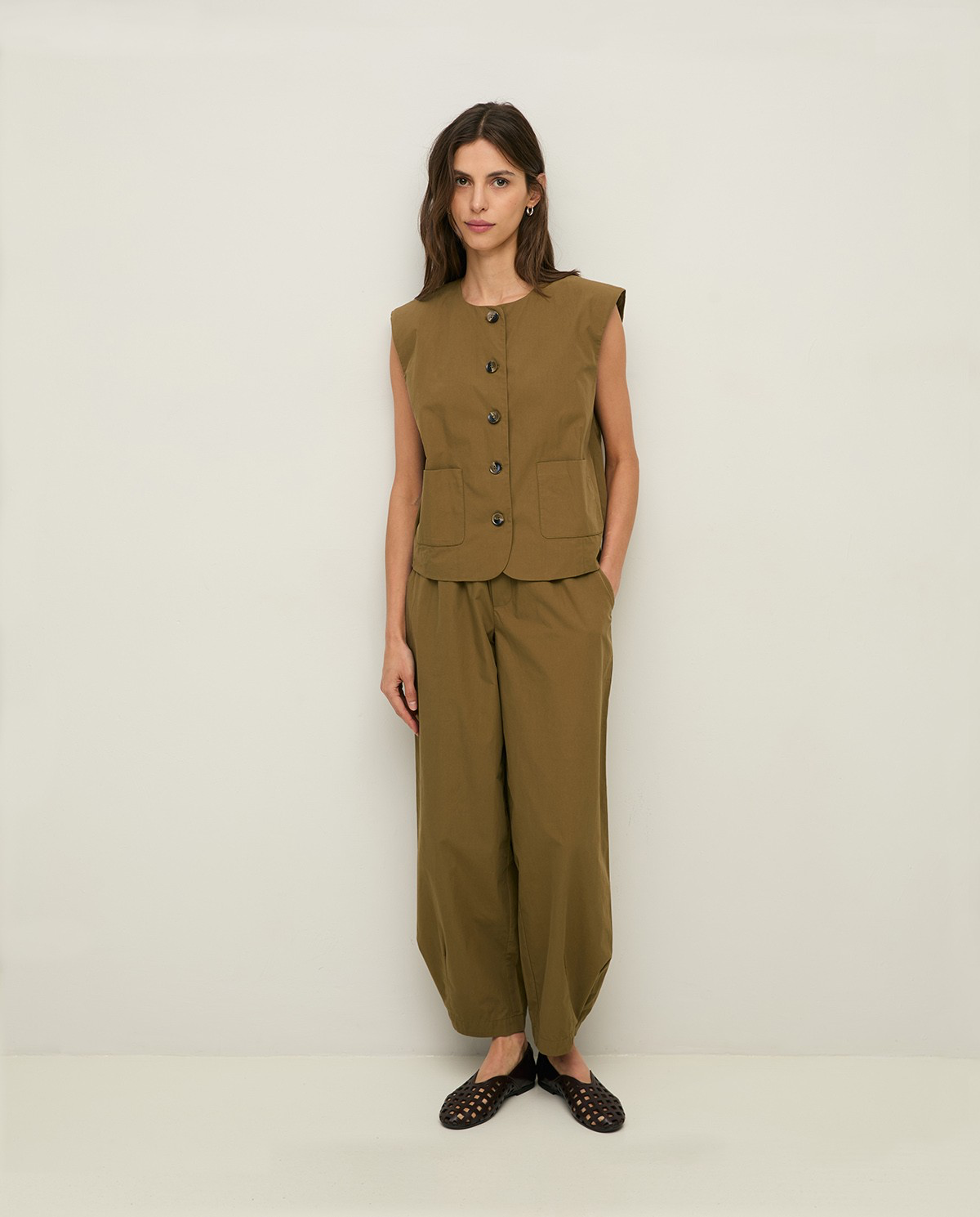 Poplin Vest with Pockets