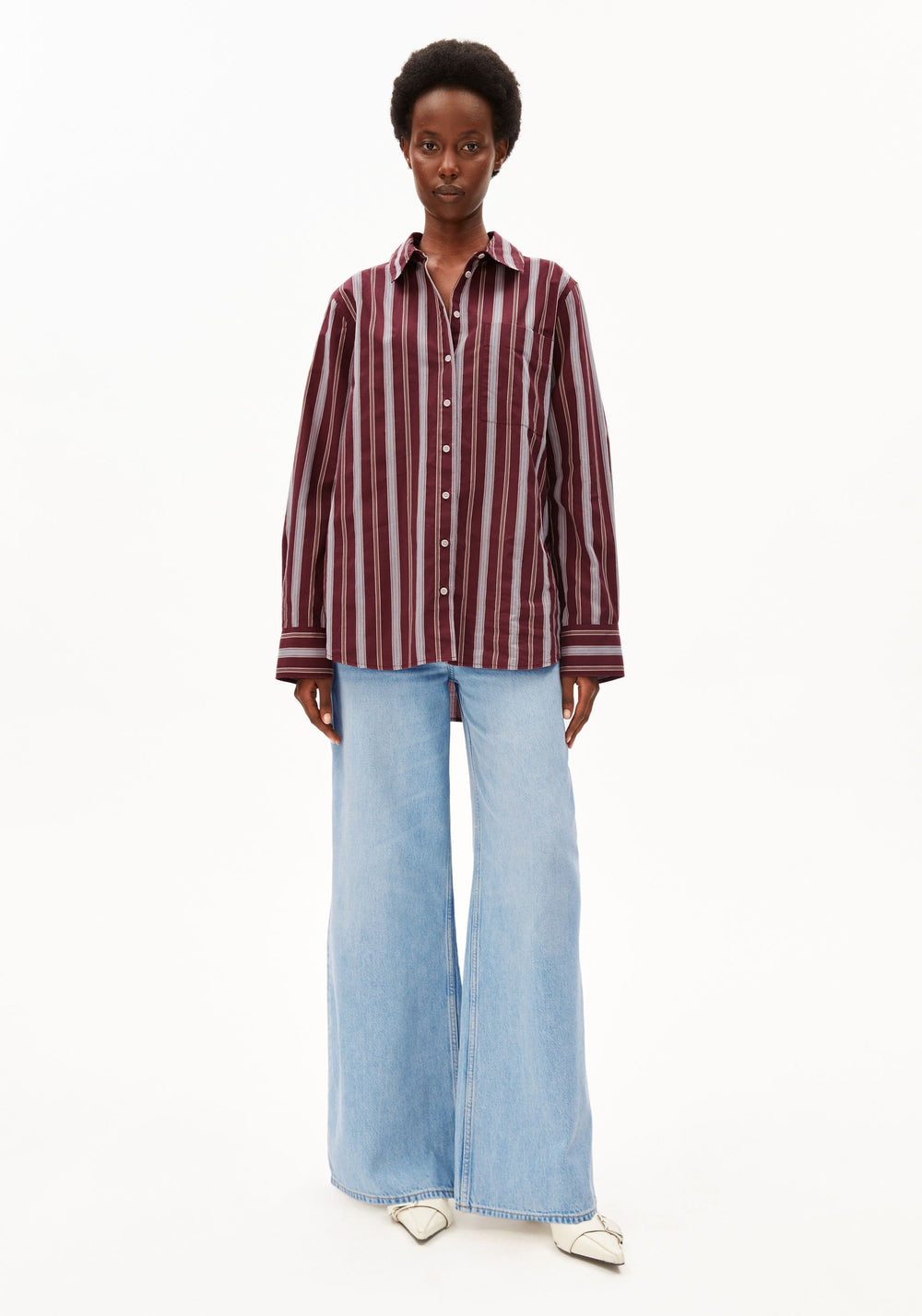 Striped Loose Shirt Blouse