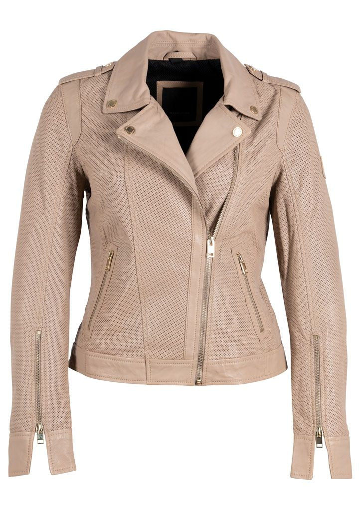 Sinta Perforated Leather Jacket