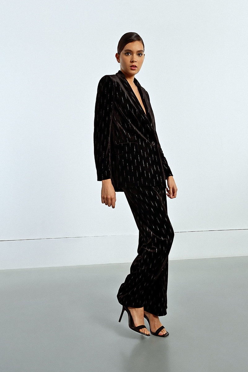 Velvet Studded Trouser