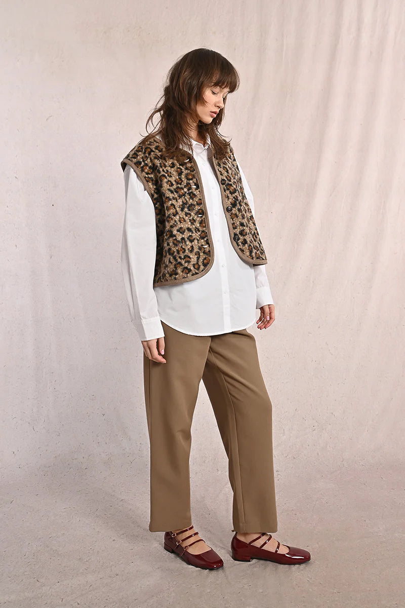 Leopard Boucle Vest