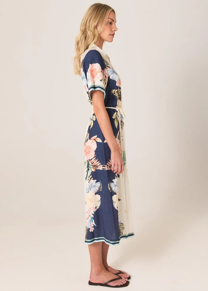 Solara Placement Print Shirt Dress