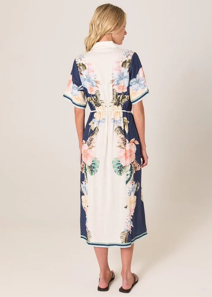 Solara Placement Print Shirt Dress