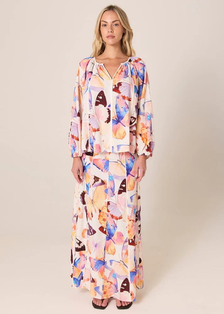 Mariposa Print Blouse