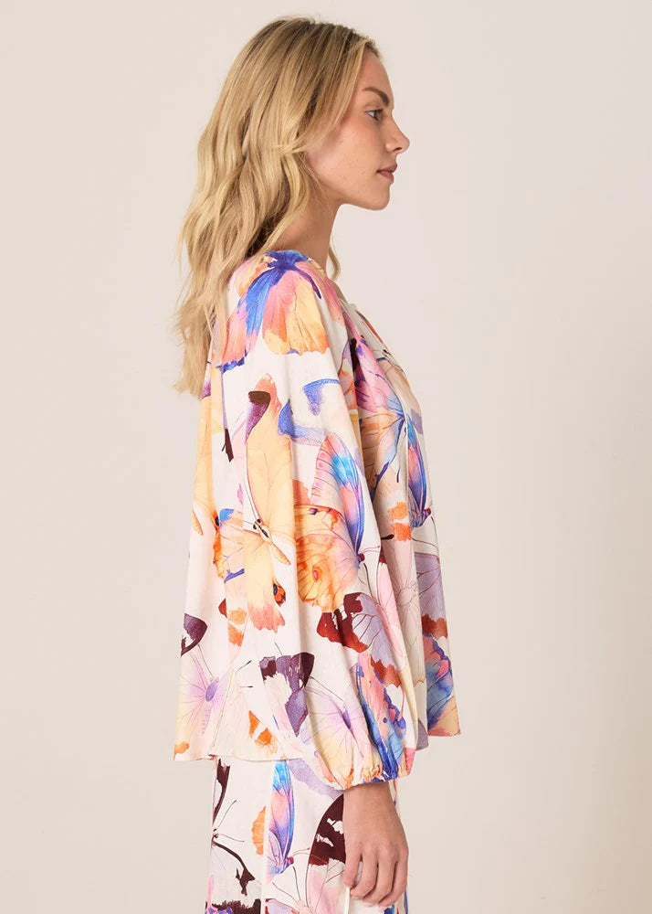 Mariposa Print Blouse