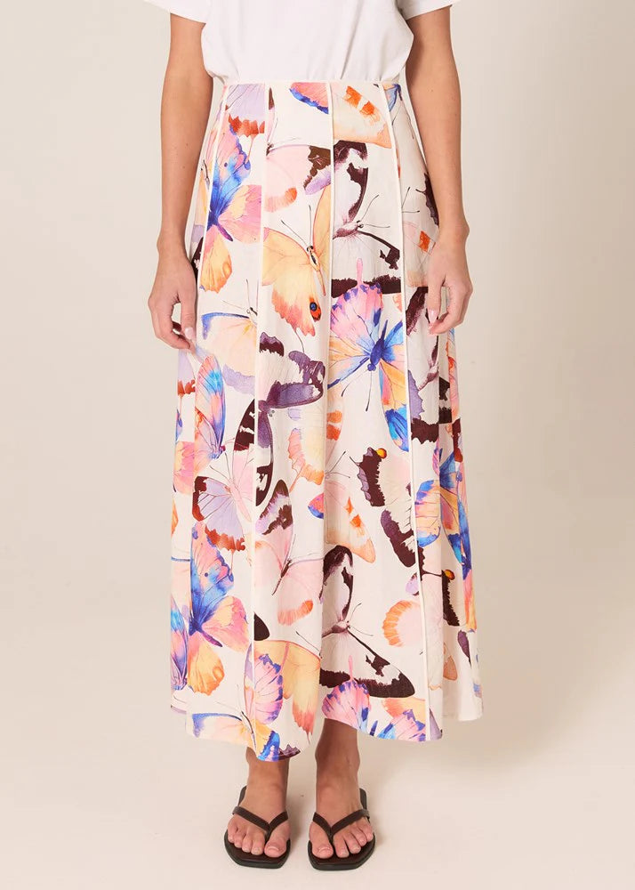 Mariposa Print Maxi Skirt