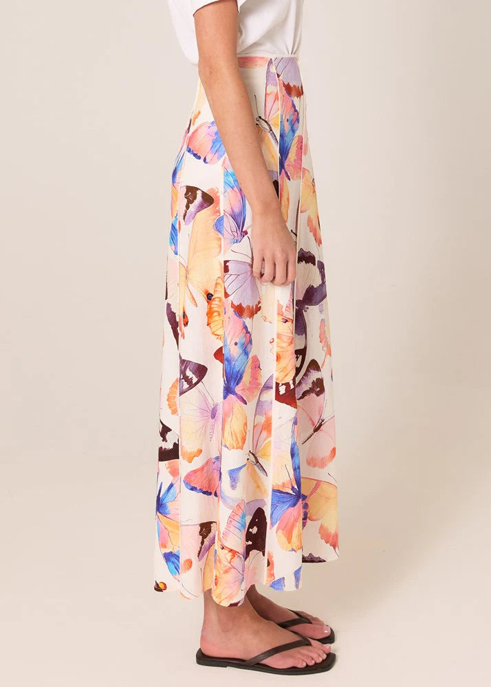Mariposa Print Maxi Skirt
