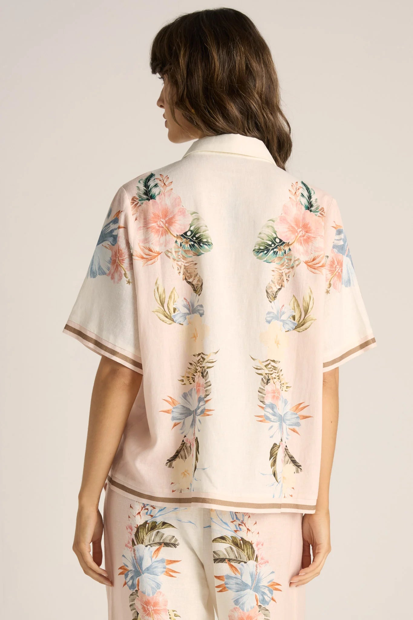 Solara Placement Print Collared Shirt