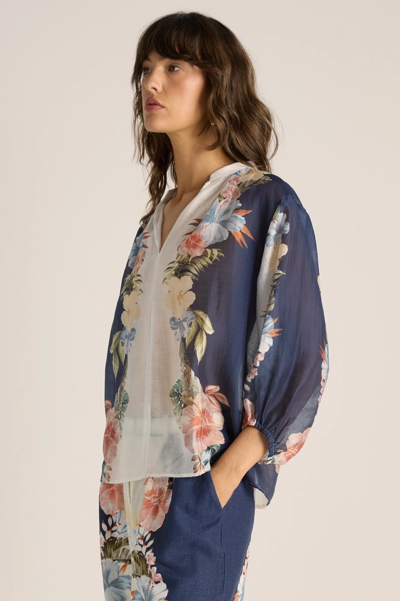 Solara Split Neck Blouse