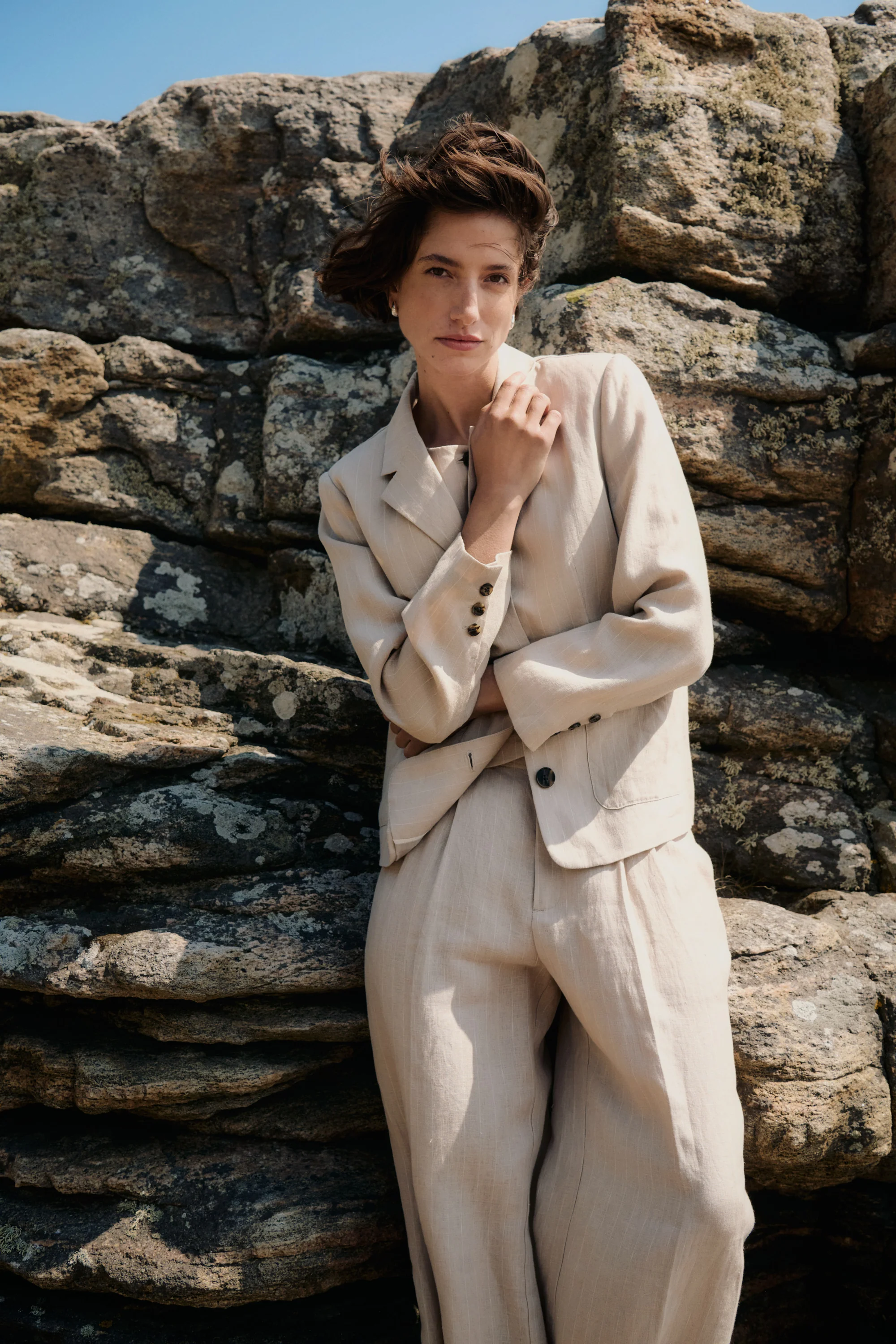 Alita Pinstripe Blazer