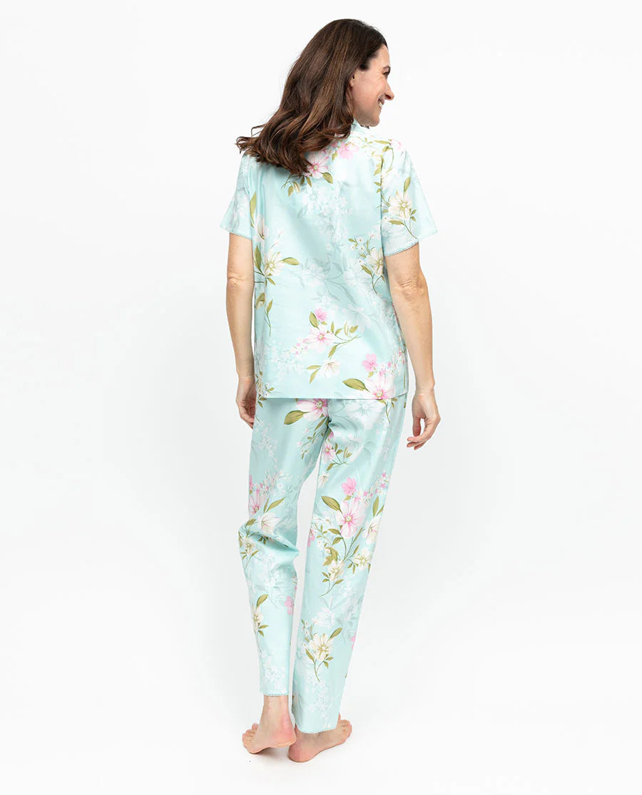 Juliette Lace Trim Short Sleeve PJ Set