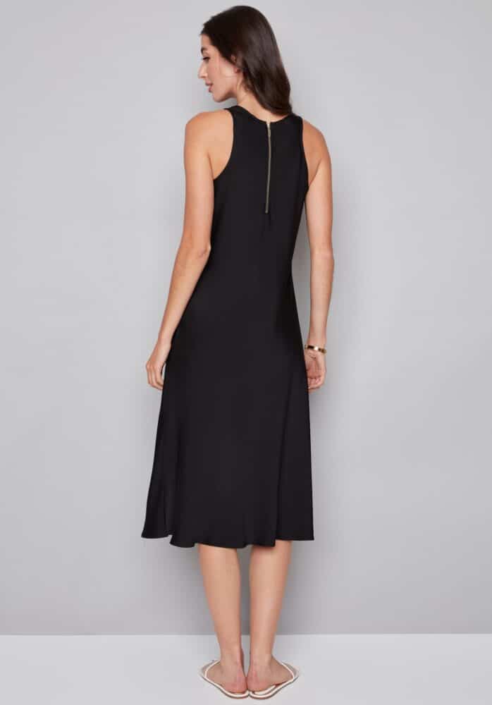 Daphne Belize Satin Midi Dress
