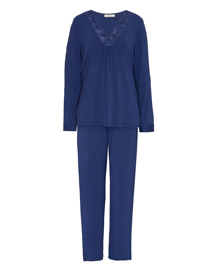 Serene Lace Detail Jersey Pajama Set