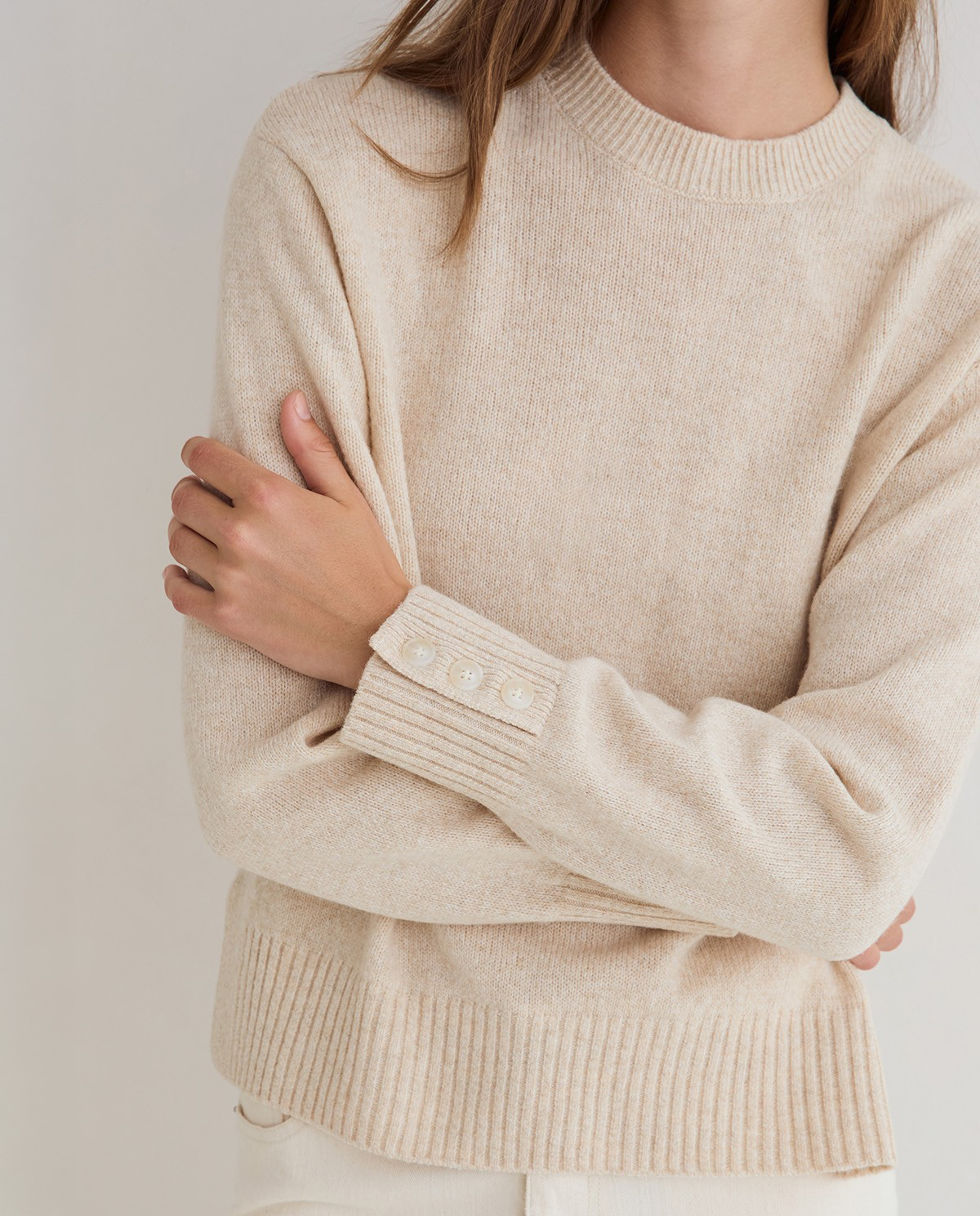 Scarf-Detail Sweater
