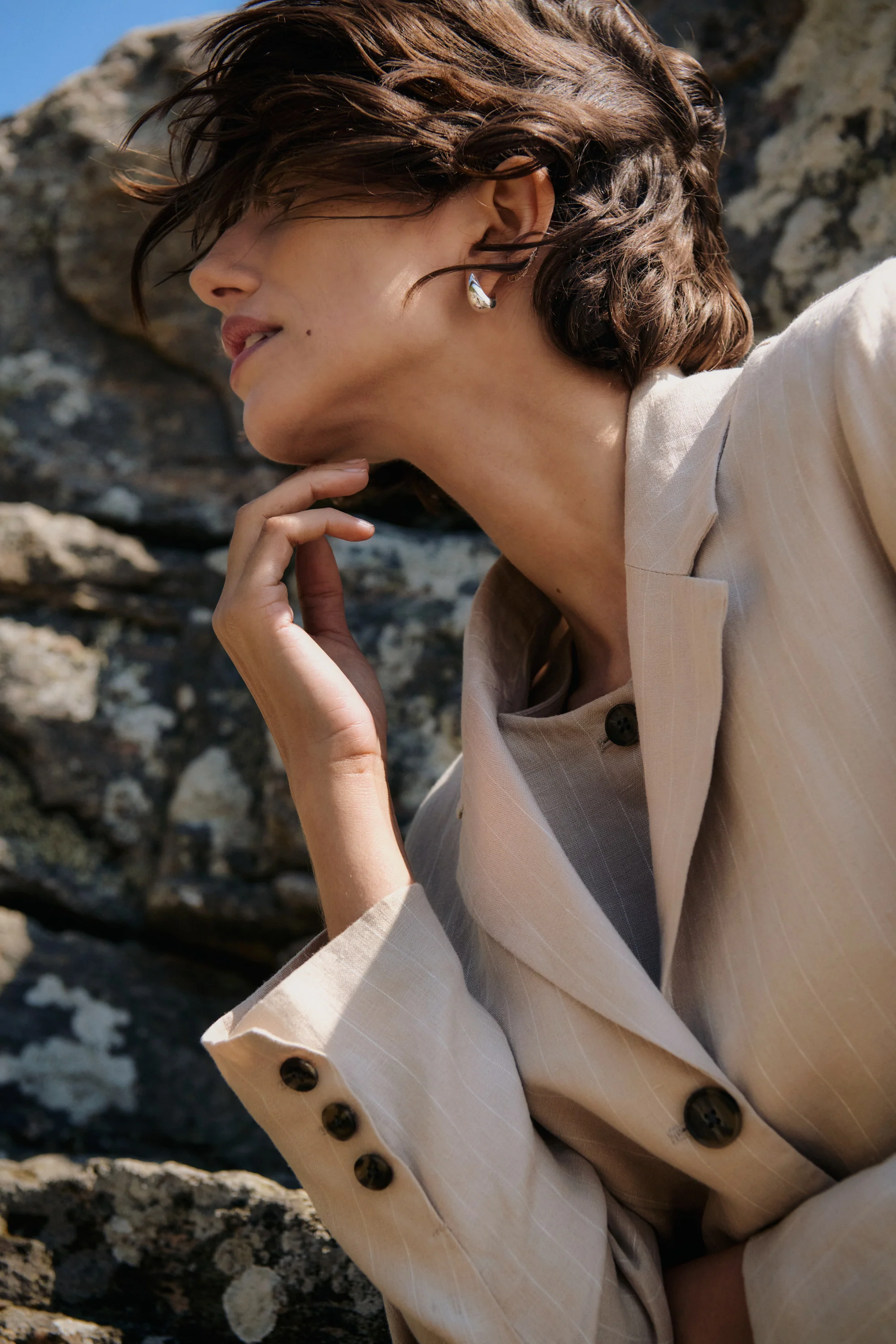 Alita Pinstripe Blazer