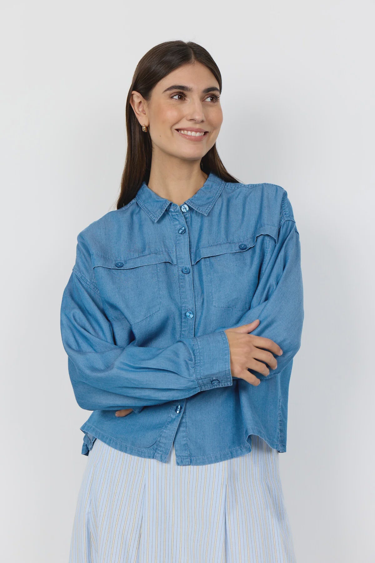 Liv Long Sleeve Crop Shirt