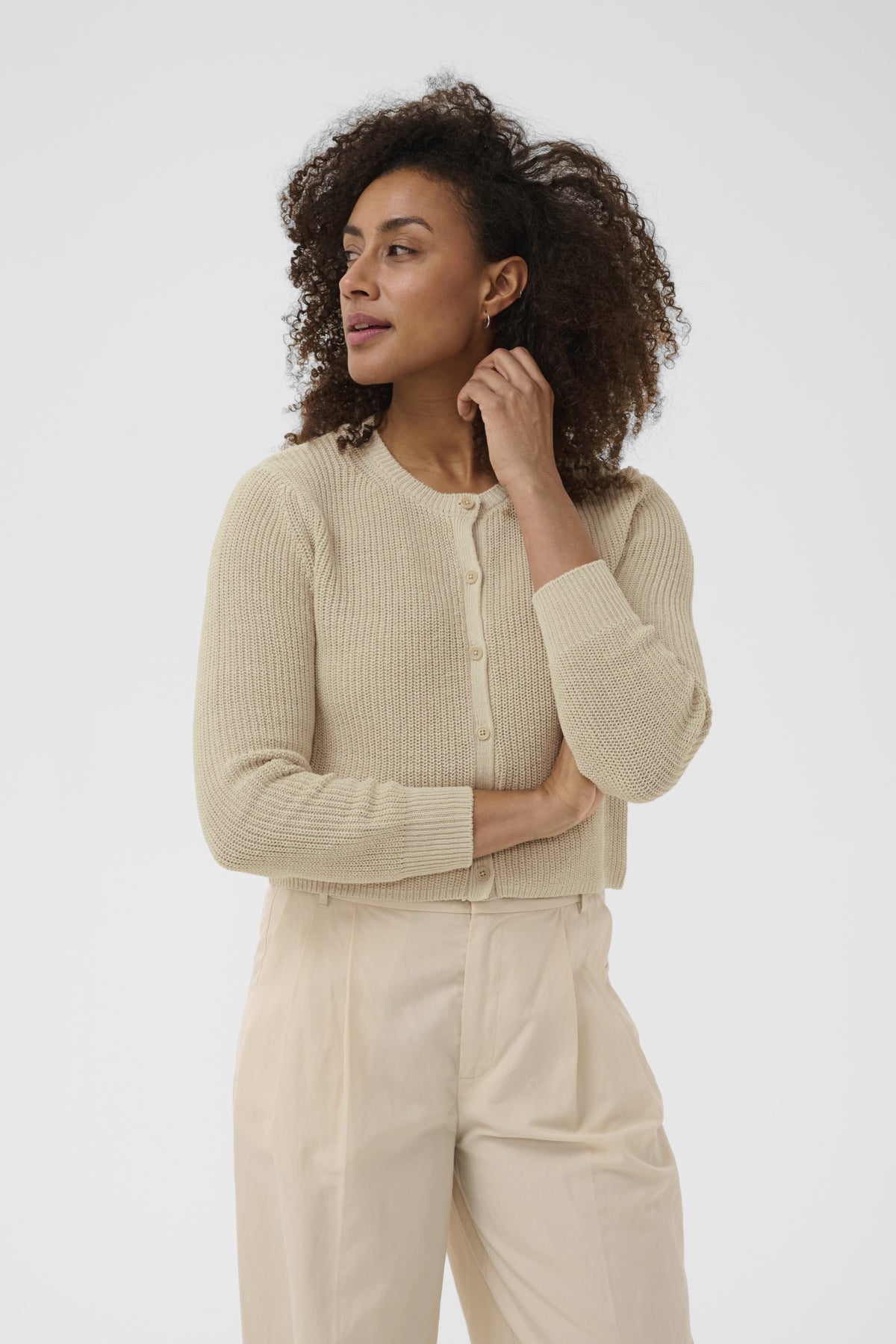 Gigia Linen Blend Cardigan