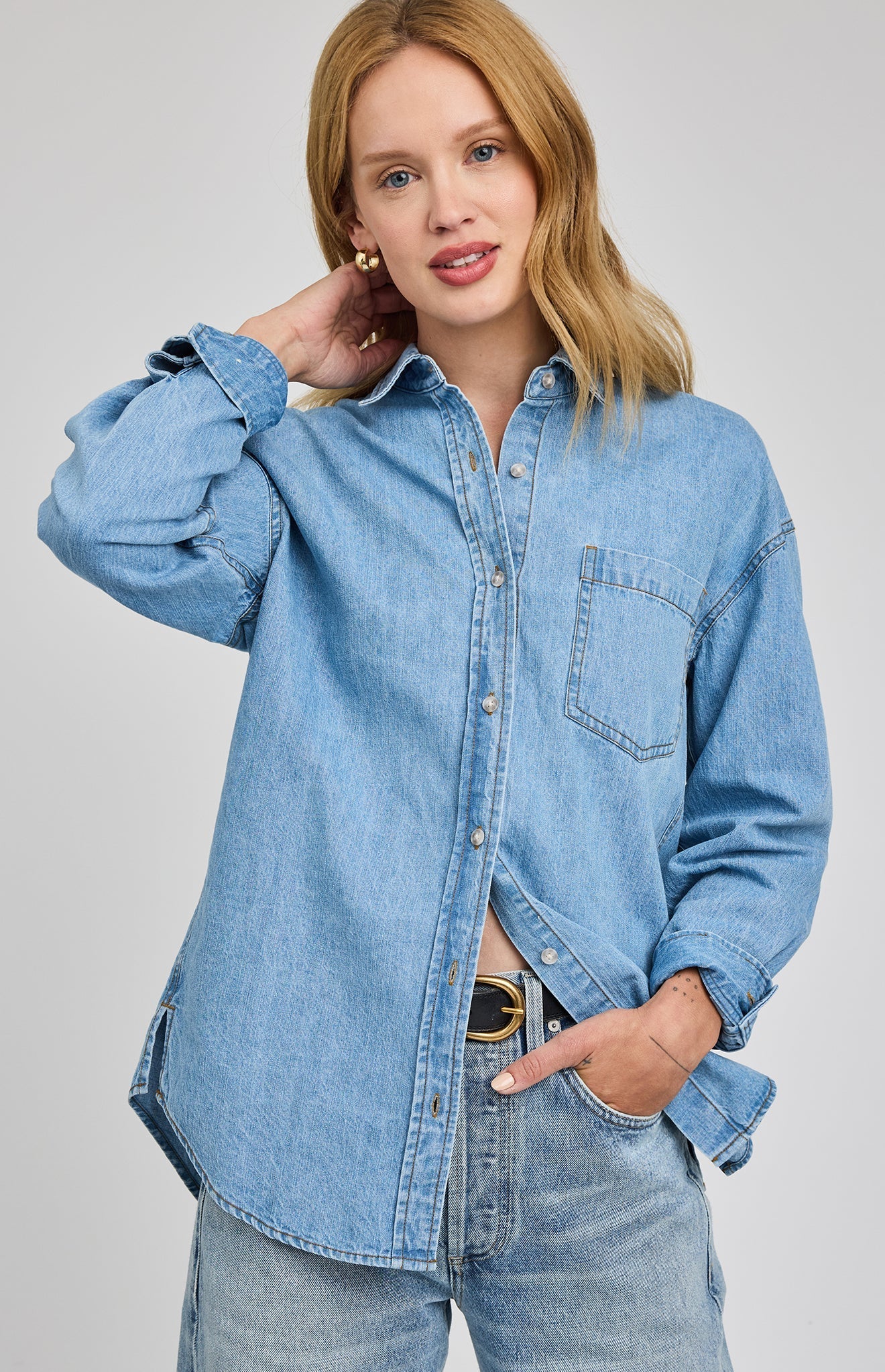 Whitney Denim Button Down
