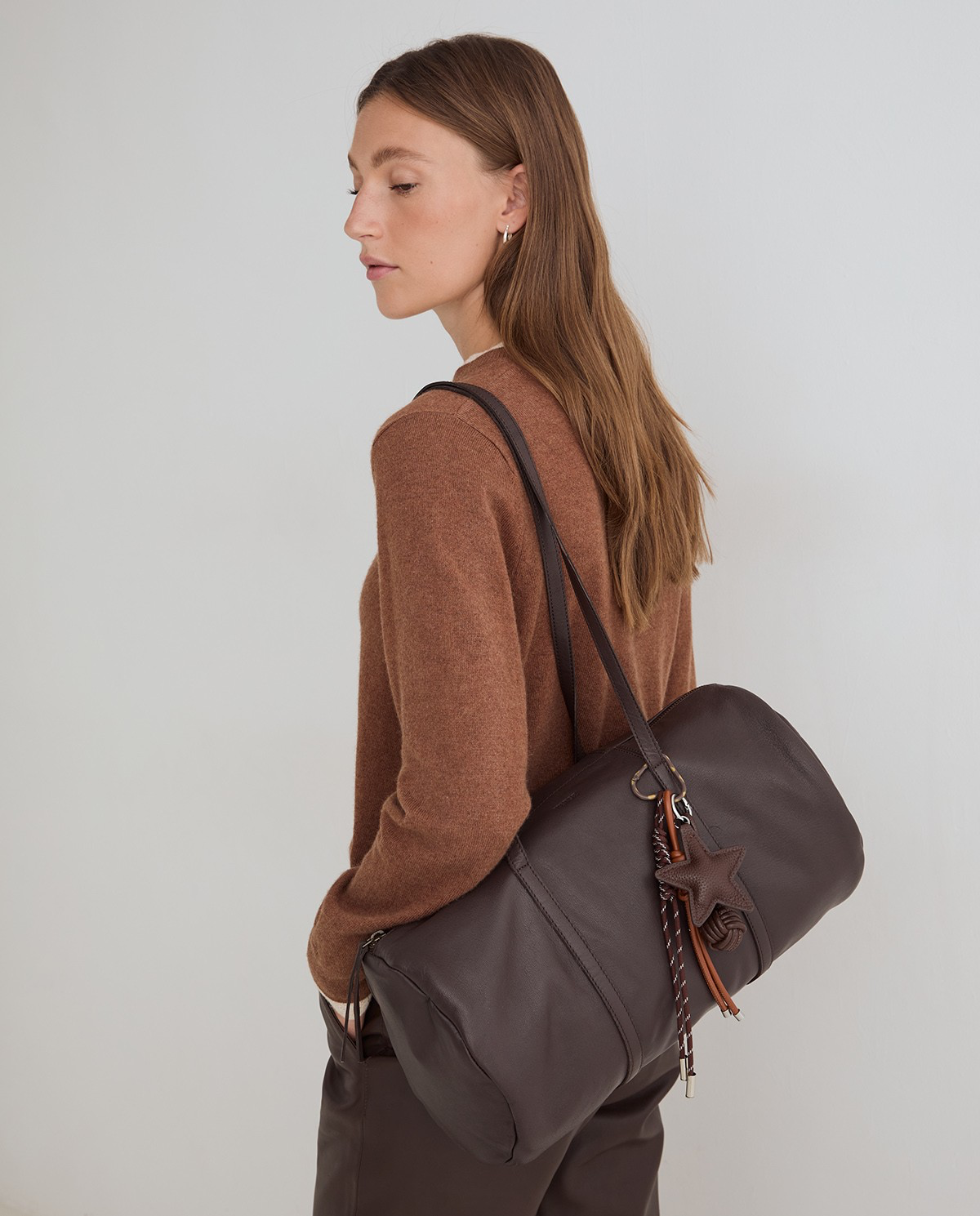 Round-Neck Cardigan With Contrast Details