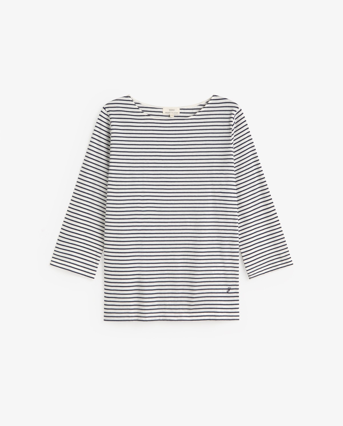 Striped Organic Cotton Bateau Neck T-Shirt