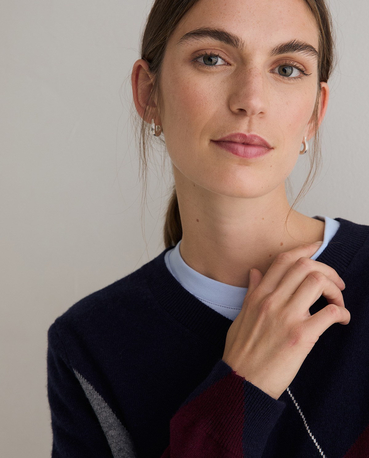 Diamond-Pattern Sweater