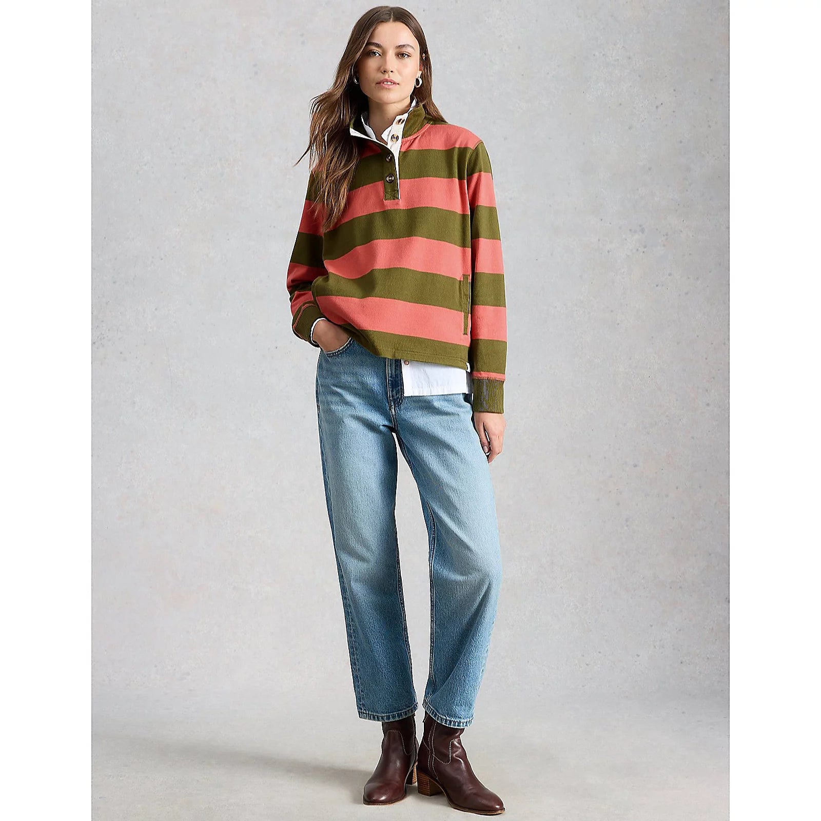Bobby Button Stripe Sweatshirt