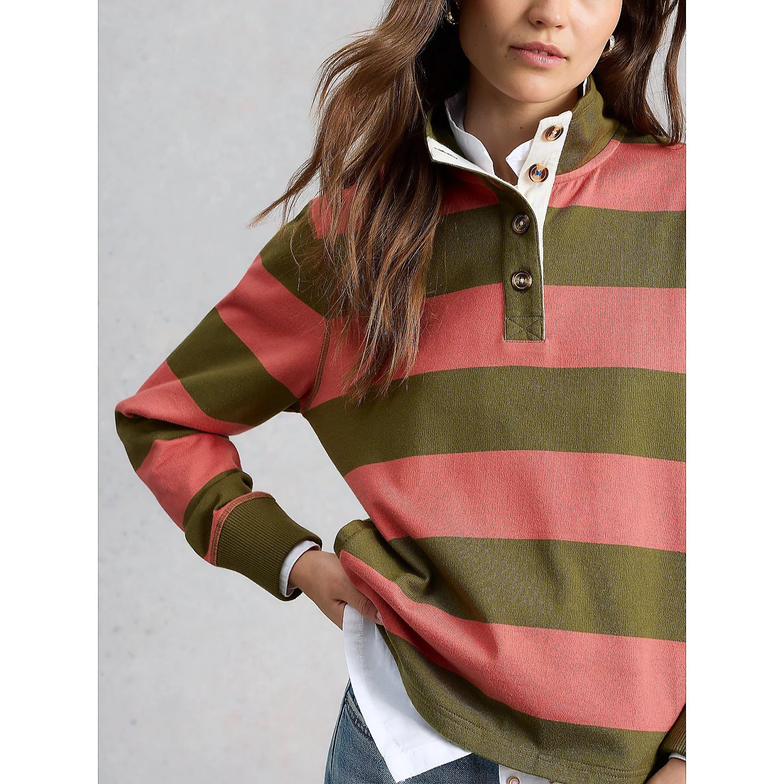 Bobby Button Stripe Sweatshirt