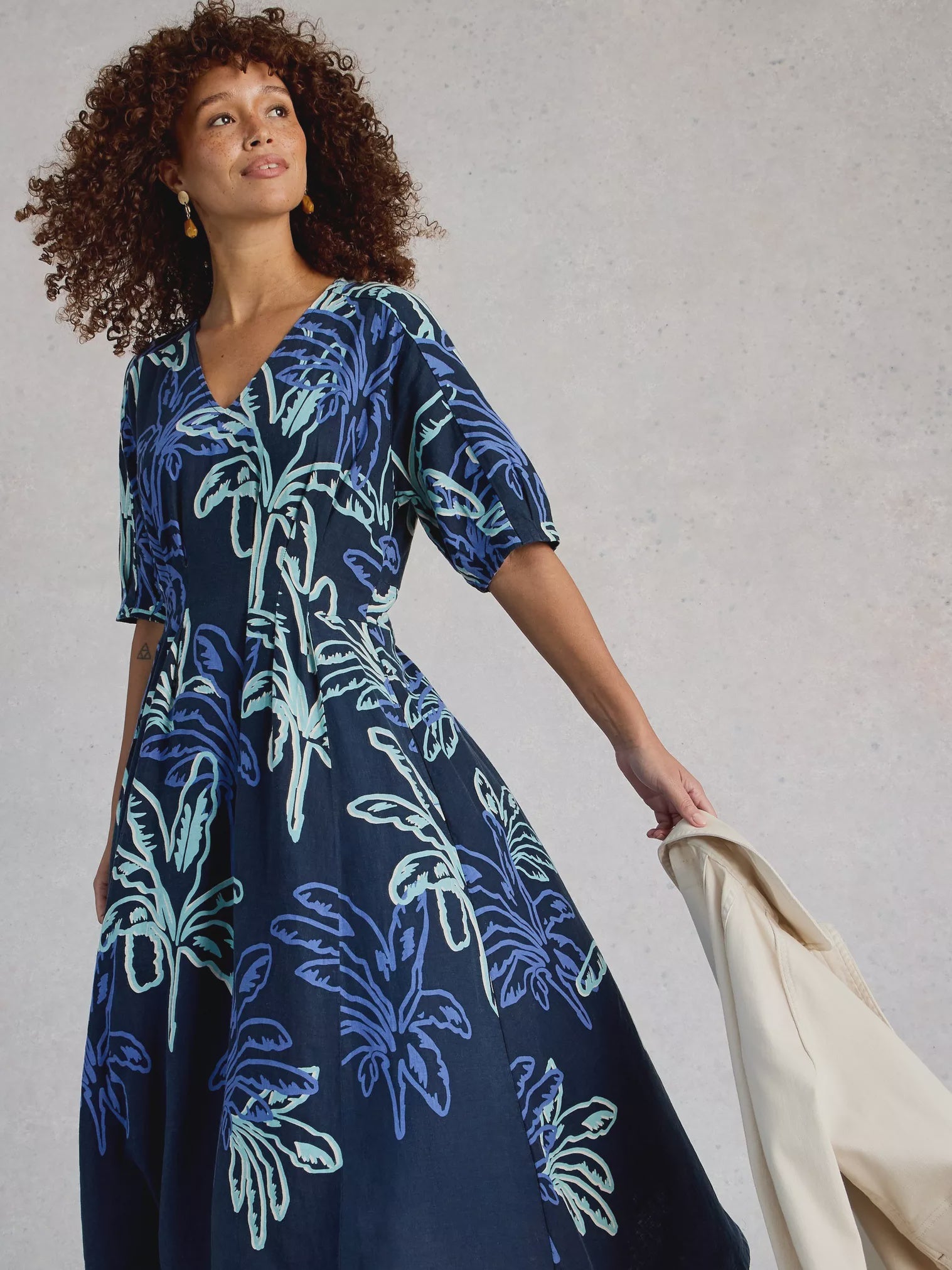 Kate Linen Blend Midi Dress