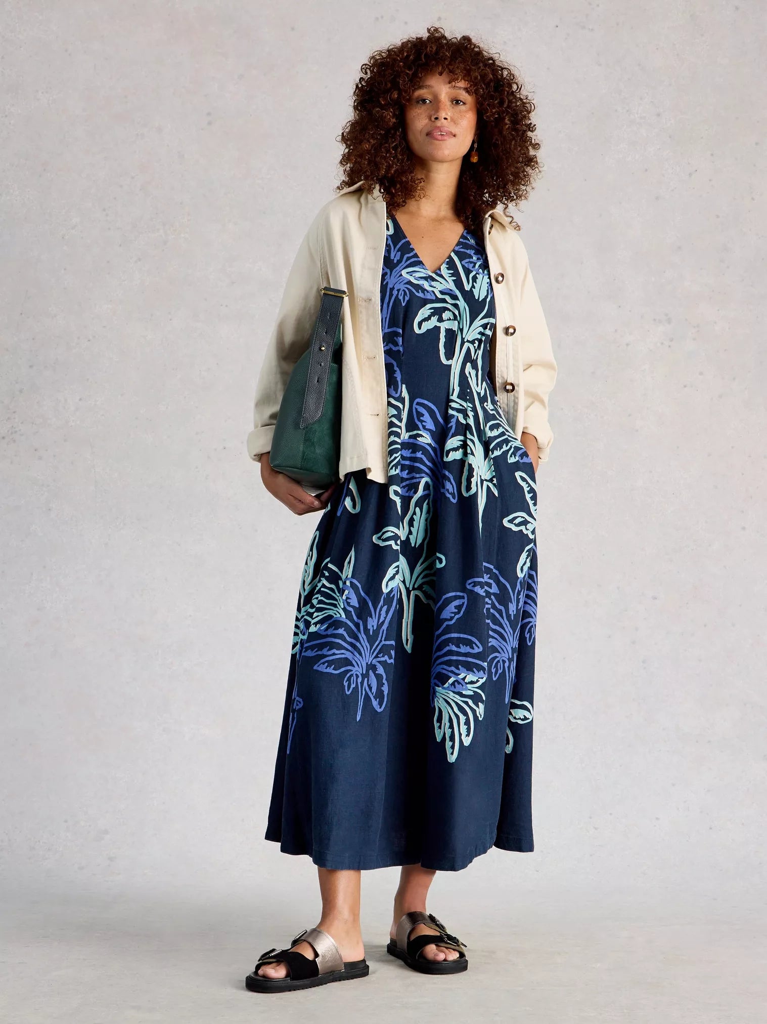 Kate Linen Blend Midi Dress