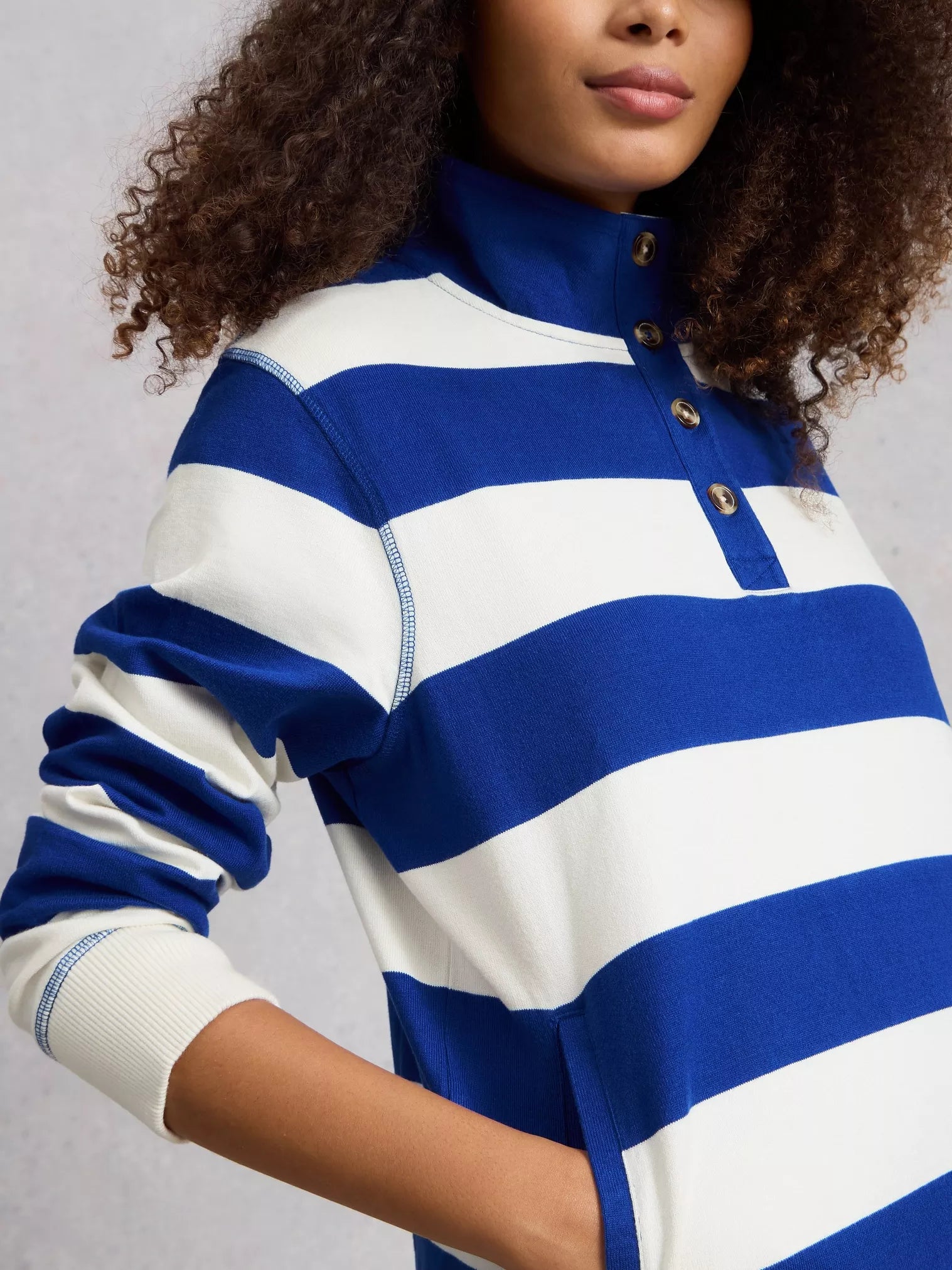 Bobby Button Stripe Sweatshirt