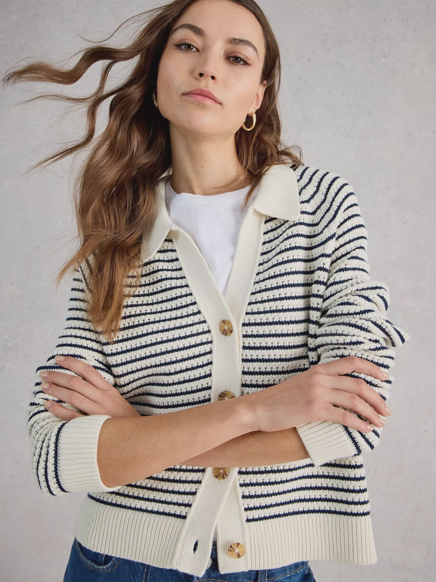 Chaterly Stripe Cardigan