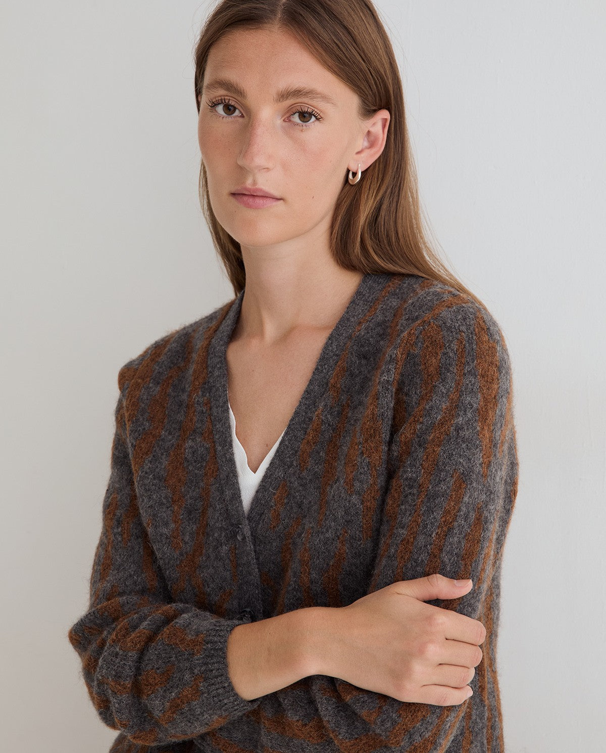 Animal Jacquard Cardigan