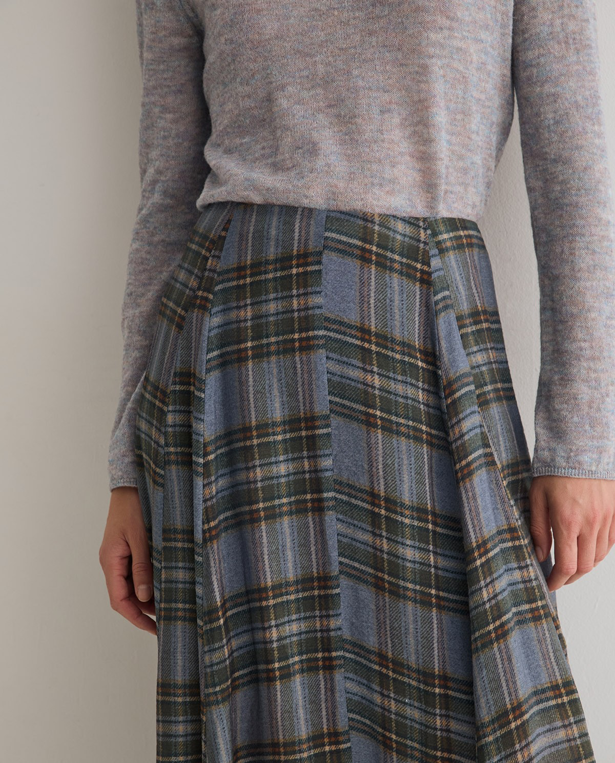 Check-Print Skirt