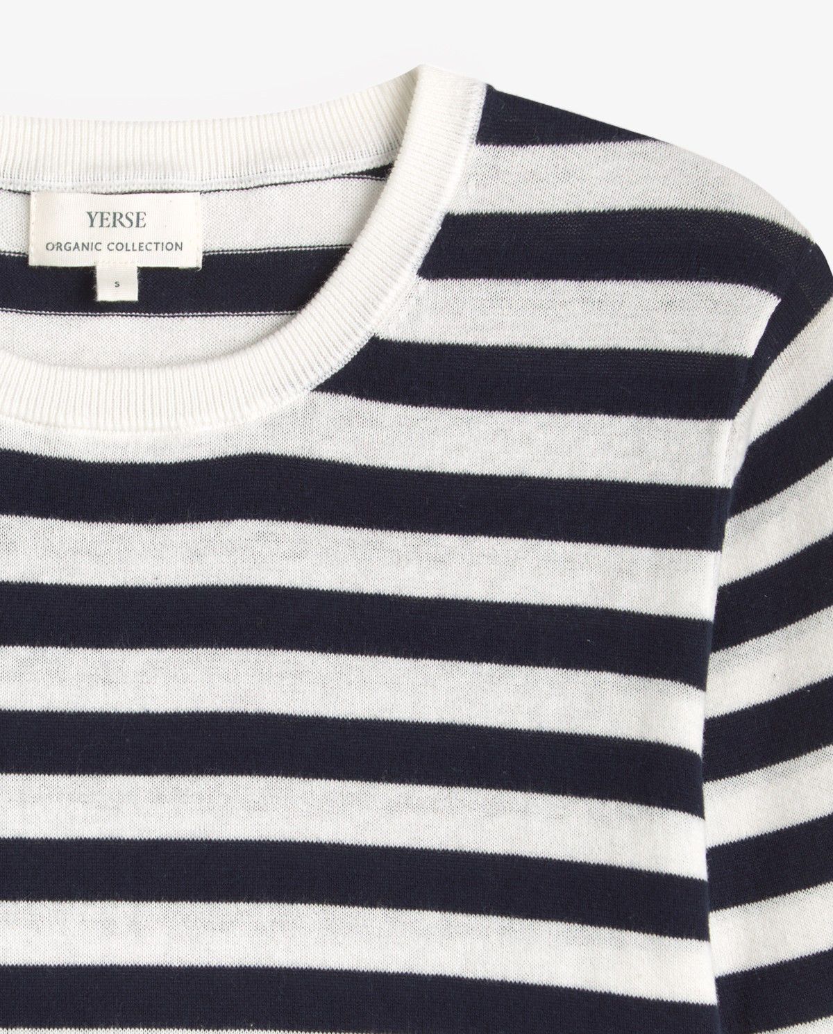 Cotton Sweater with Striped Print