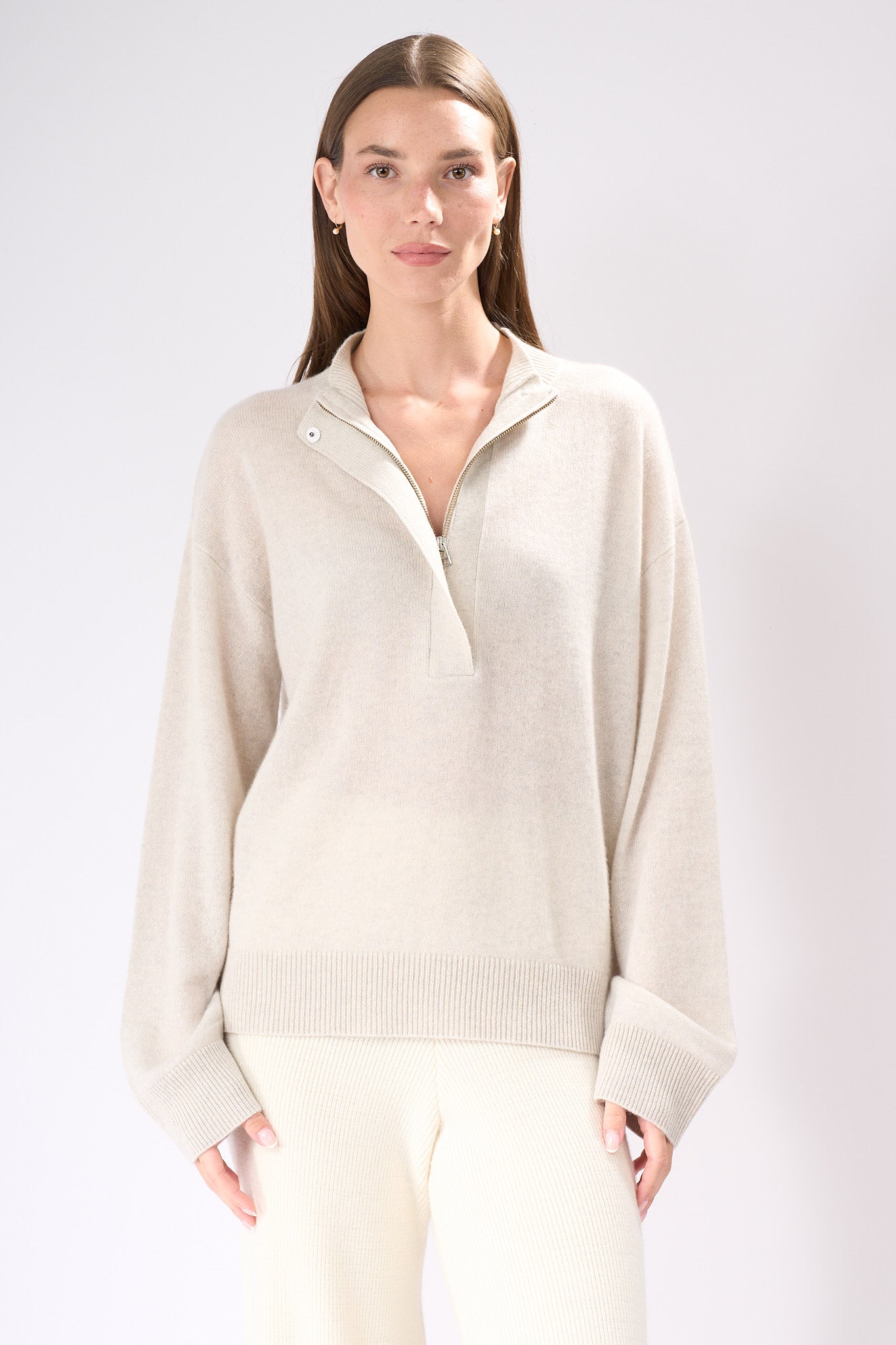 Quarter Zip Cashmere Sweater