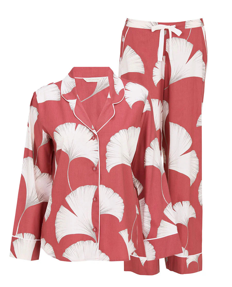 Josie Leaf Print Pajama Set