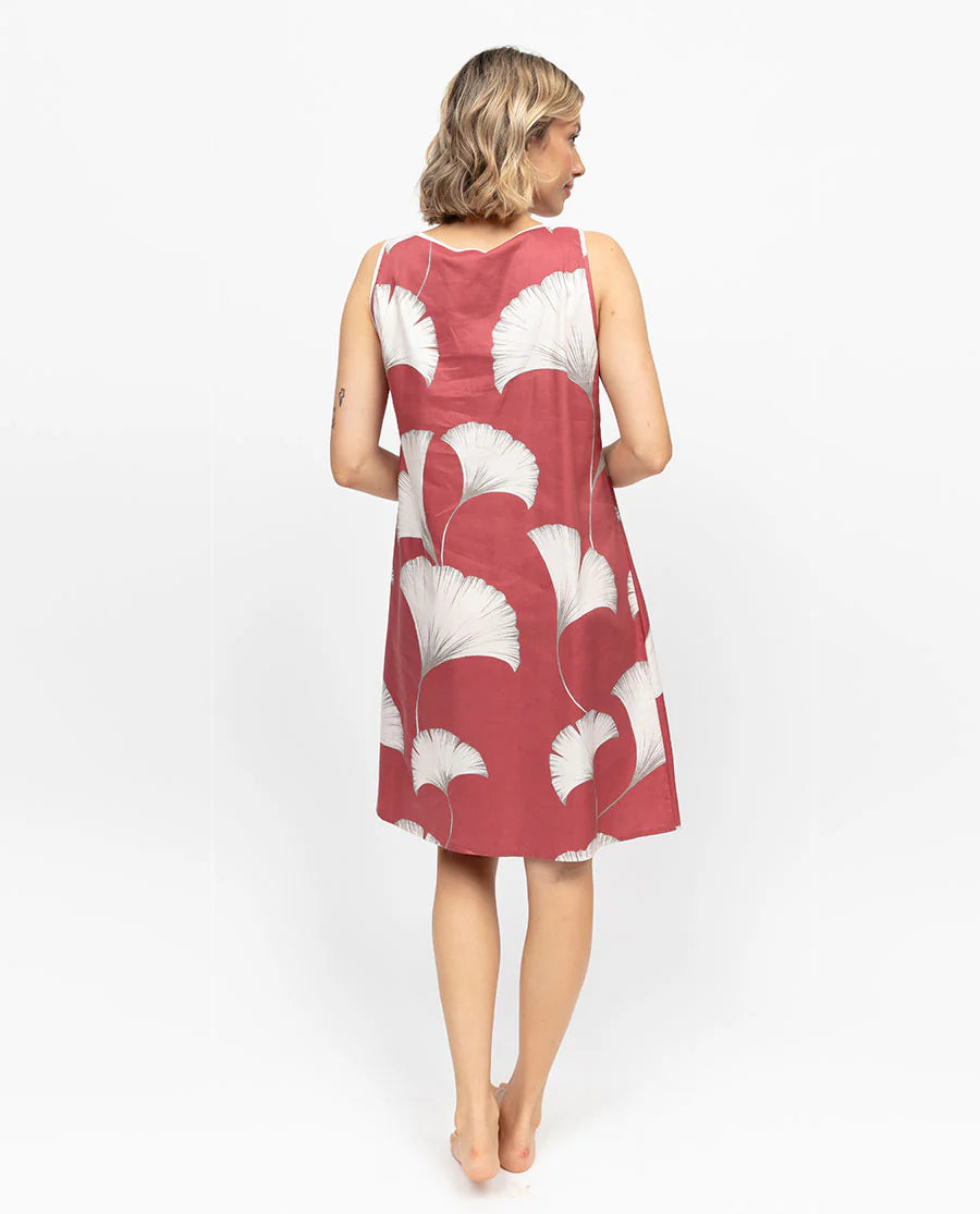 Josie Leaf Print Short Gown