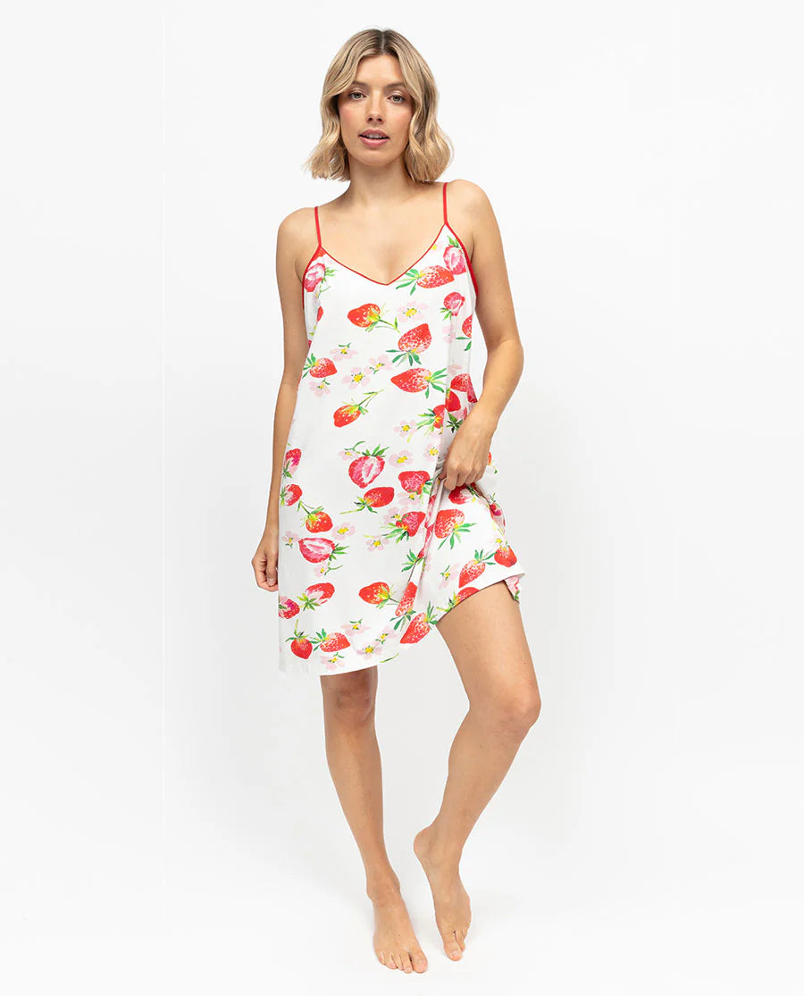 Pippa Strawberry Print Jersey Chemise