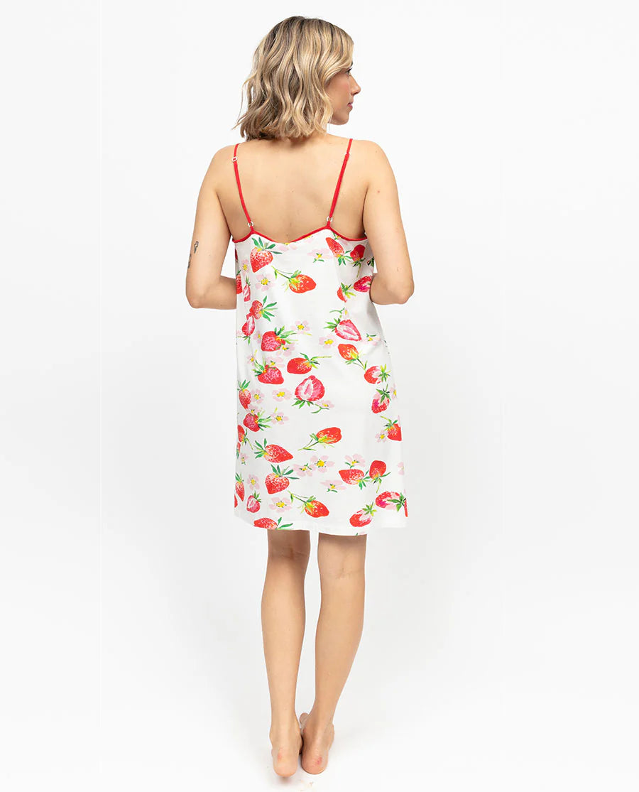 Pippa Strawberry Print Jersey Chemise