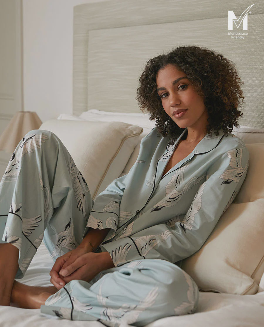 Grace Swan Print Pajama Set