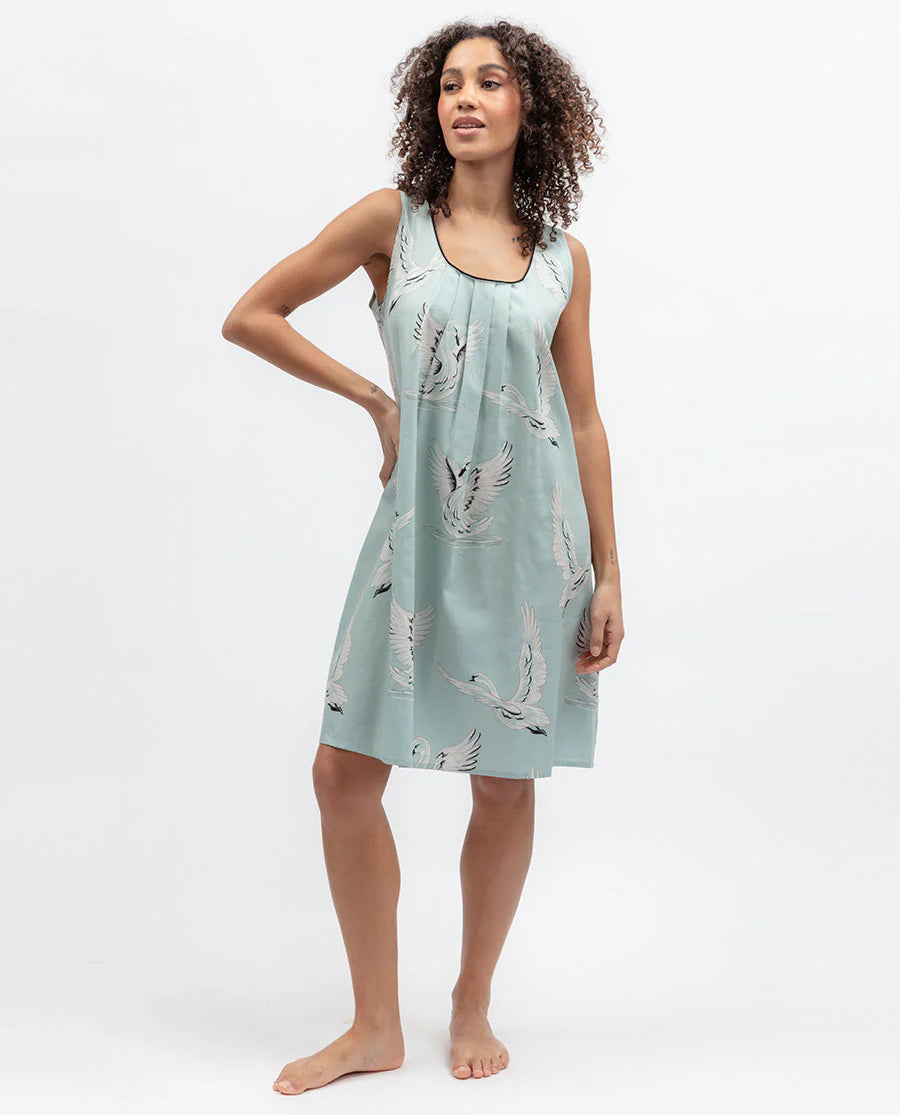 Grace Swan Print Nightdress