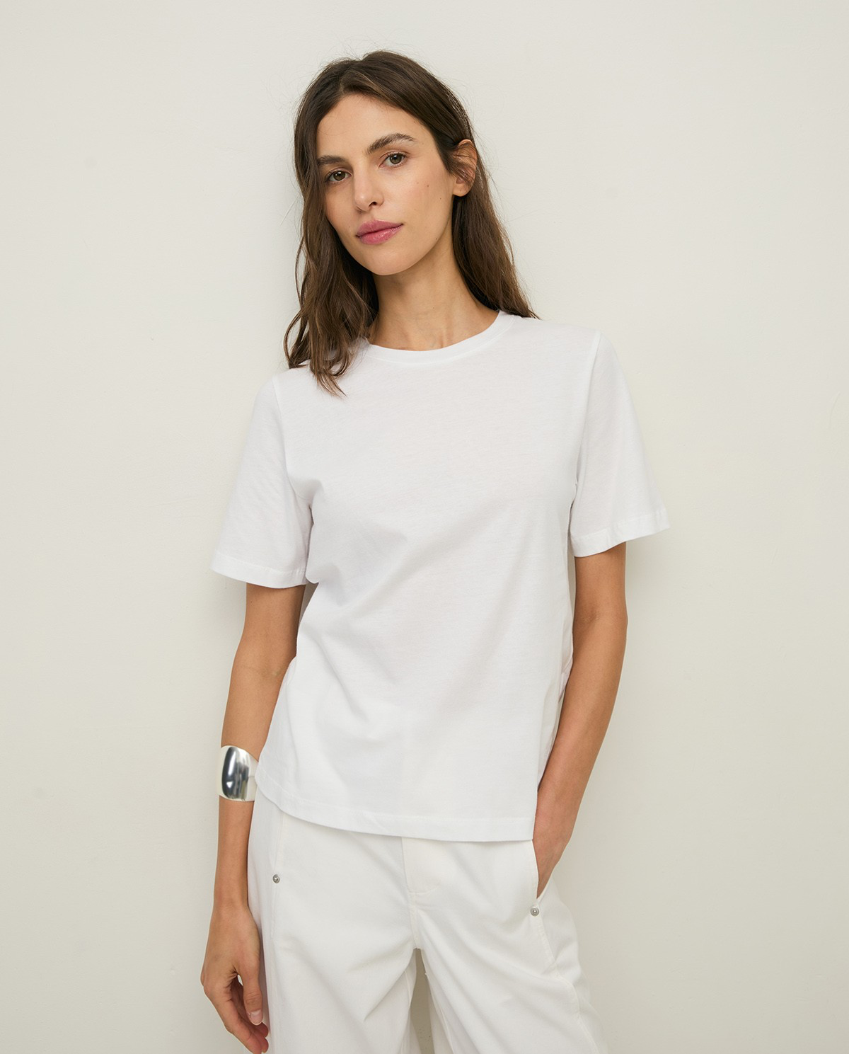 Organic Cotton T-Shirt with Round Neckline