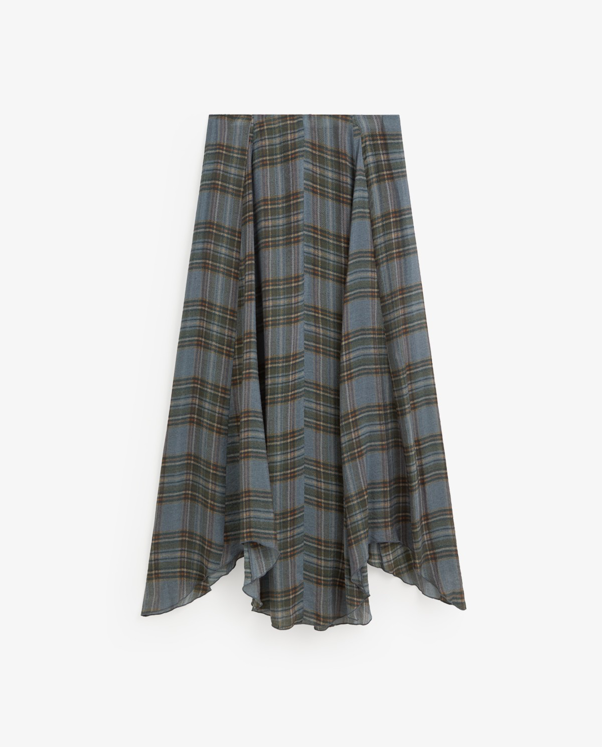 Check-Print Skirt