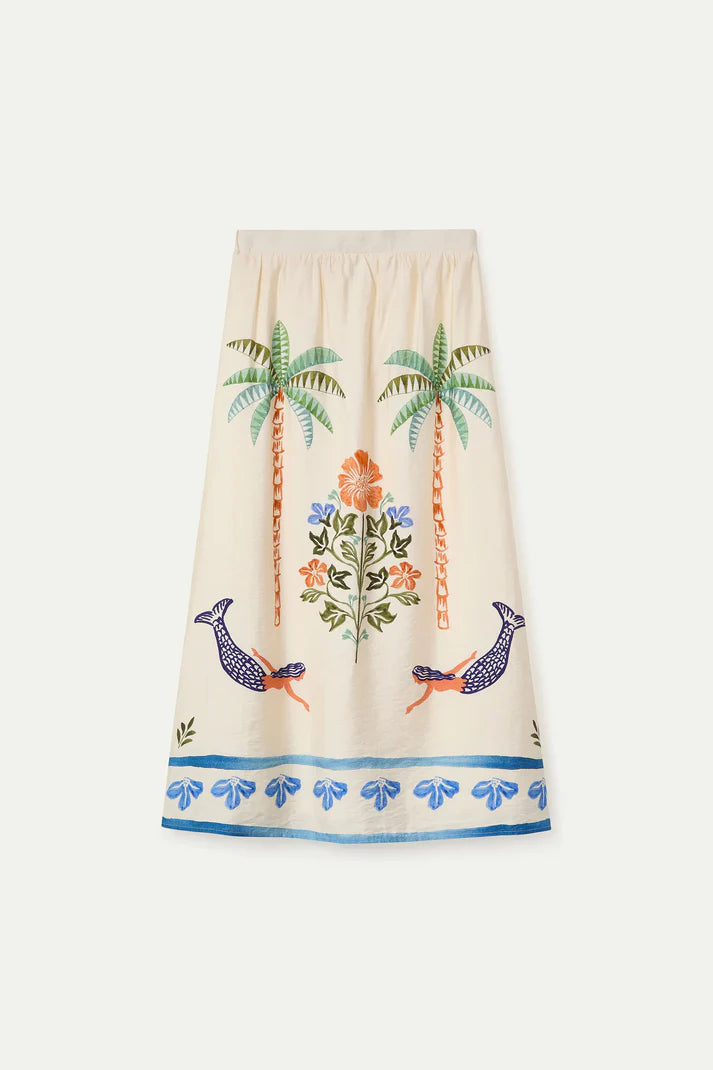 Palm & Mermaid Long Skirt