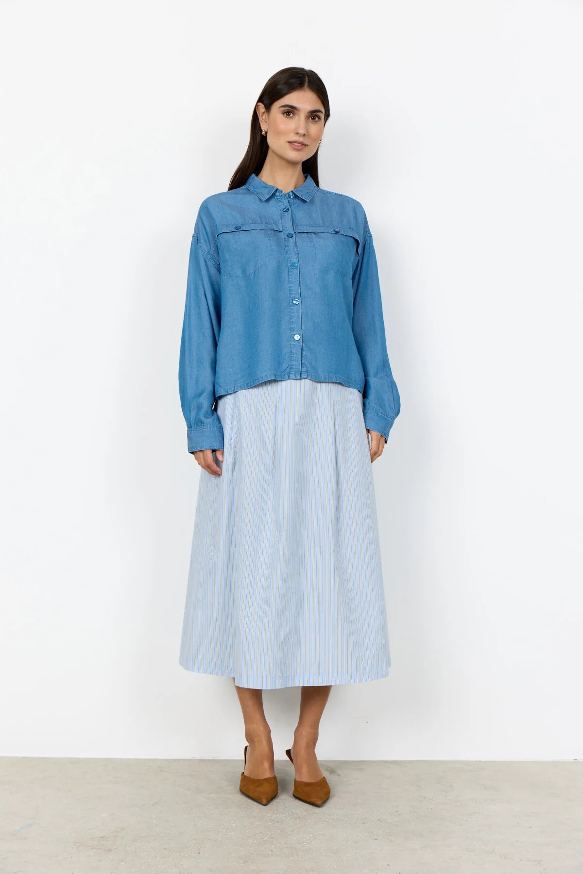 Liv Long Sleeve Crop Shirt