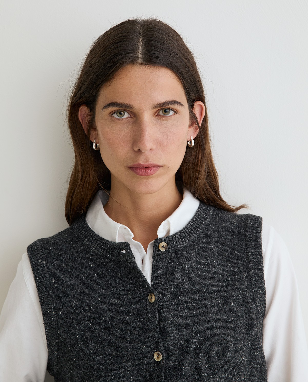 Open Tweed Vest
