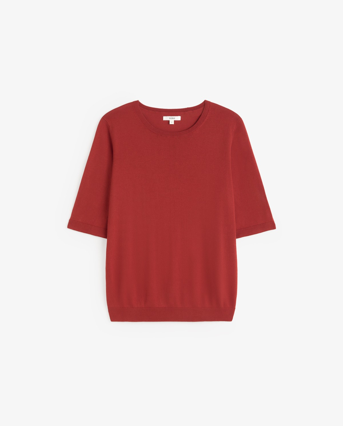 Short Sleeve Sweater with Round Neckline