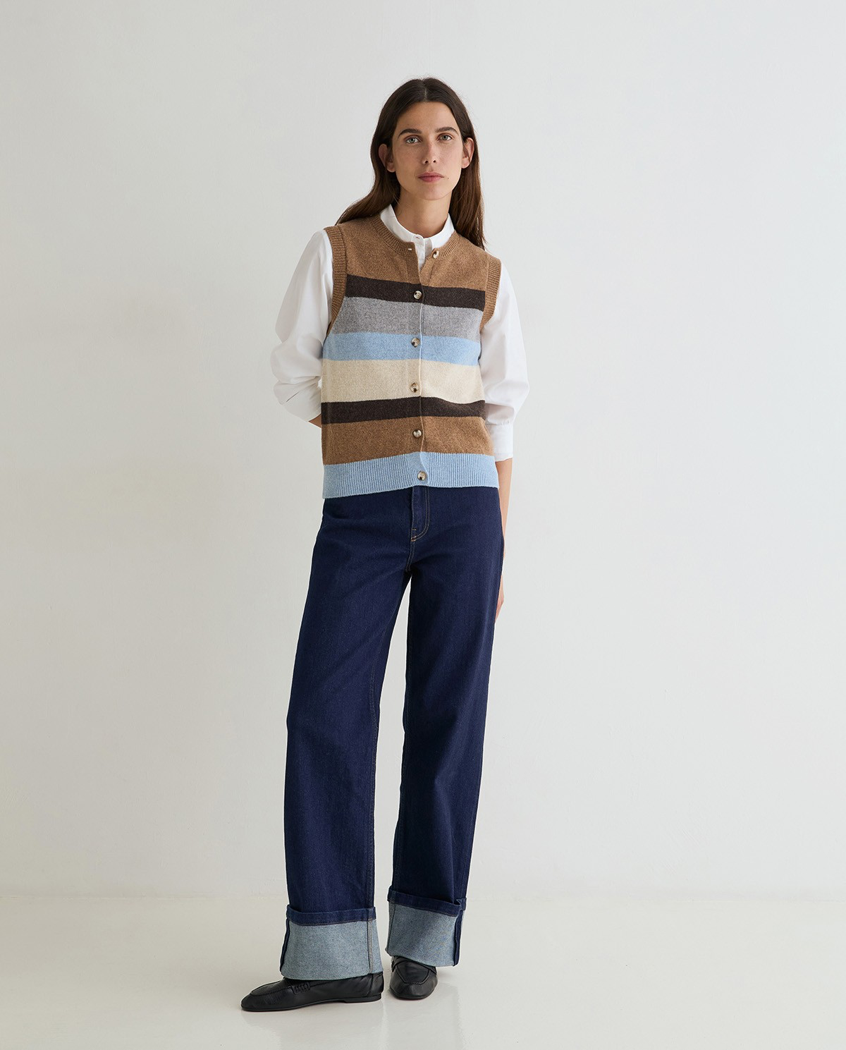 Open Striped Vest